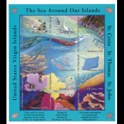 1990 - 1992, Ark julemrker, Amerikansk velgrenhed, Dansk VestIndien, lbnr 3025,