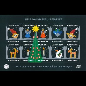 2014, Klassisk jul, selvkl�bende miniark,