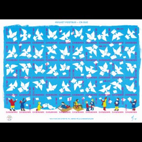 2015, Julemrker, Hvilket postbud - en due!, selvklbende helark,