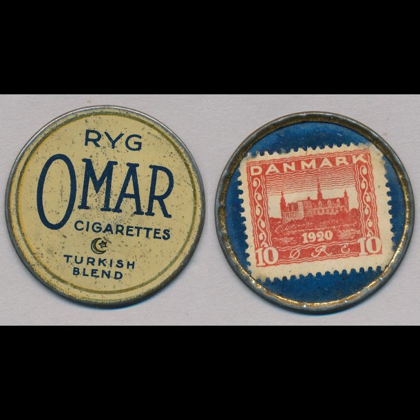 1921-22, Omar, 10 re frimrke,