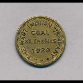 1920, The West India Company, coal, St. Thomas, uden hul, 1+