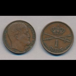 1852, Frederik VII, 1 Rigsbank skilling, VS, stort hoved, 1(+), S3