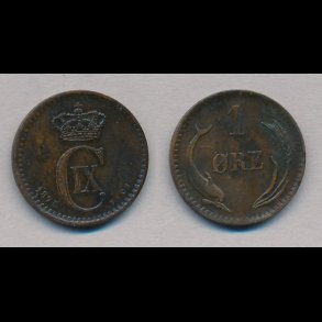 1875, 1 re, 1+, NEDSAT fra 150,-kr