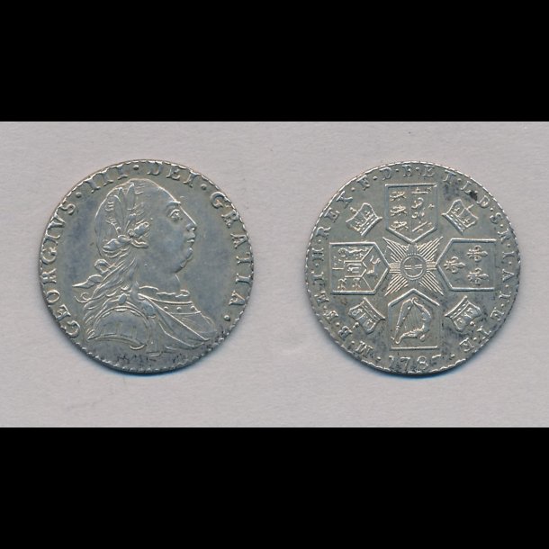1787, England, George III, 6 pence, 01