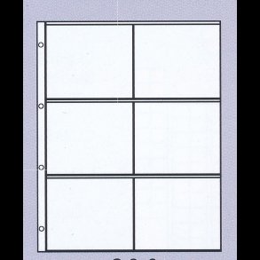 Hartberger lommer til sedler, 6 rum, S-2x3,