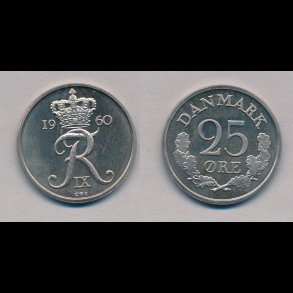 1960, 25 re, M/proof,