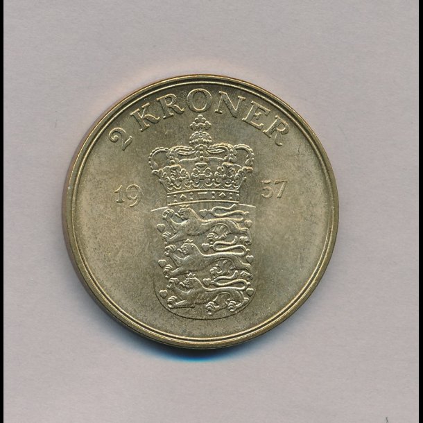 1957, Frederik IX, 2 kroner, 01,