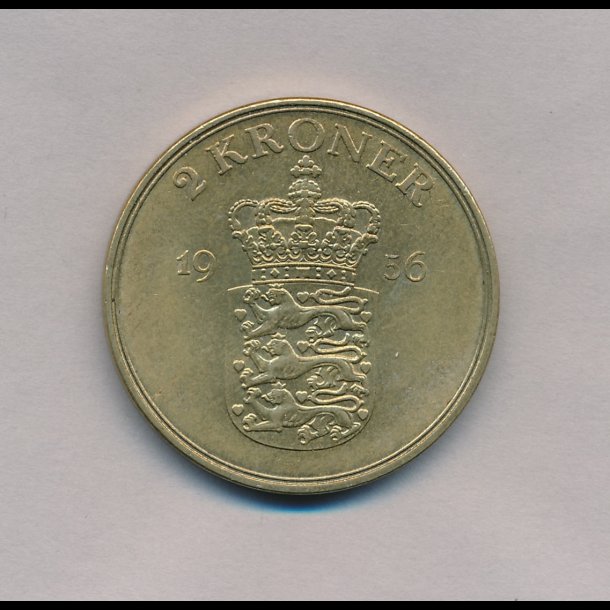 1956, Frederik IX, 2 kroner, 0,