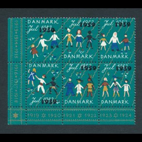 1959 p 1953, 6-blok, mrke nr 31 er fejlmrket 1950,