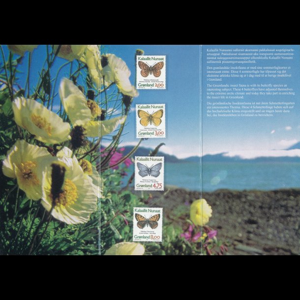 1997, Grnland srmappe, Grnlandske sommerfugle, 17,75kr