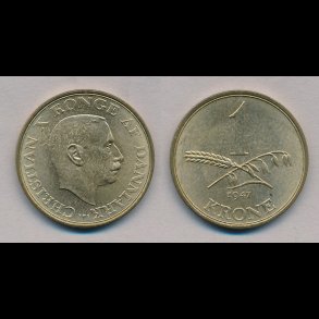 1947, Christian X, 1 krone, 0,