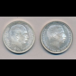 1912, 2 kroner, Tronskifte Frederik VIII til Christian X, 0,