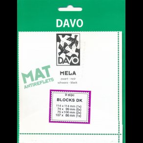 � pris, Klemlommer, pakke med 4 forskellige st�rrelser, til blokke, ialt 9 stk, SORT, Davo,