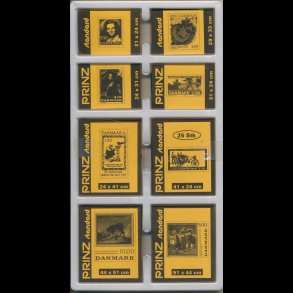 Assorteret boks med 8 forskellige strrelser sorte klemlommer, STANDART, DANMARK,