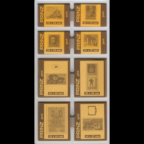 Assorteret boks med 8 forskellige st�rrelser sorte klemlommer, GARD, SVERIGE,