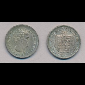 1843, Christian VIII, 8 rigsbank skilling, 0 / 01, H7, NEDSAT!