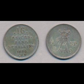 1831, Frederik VI, 16 rigsbank skilling, 1++, H30C,