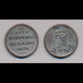 1836, Frederik VI, 3 rigsbank skilling, 1+, H33,