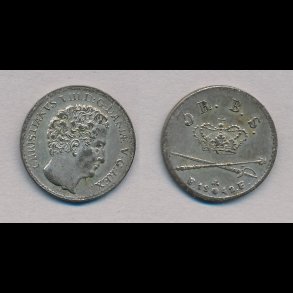1842, Christian VIII, 3 rigsbank skilling, 01, H9A,