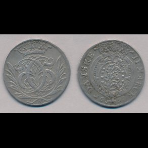 1693, Christian V, 2 march, 1+, H126A, Gl�ckstadt,