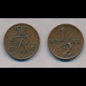 1838, Frederik VI,  skilling, 1+,