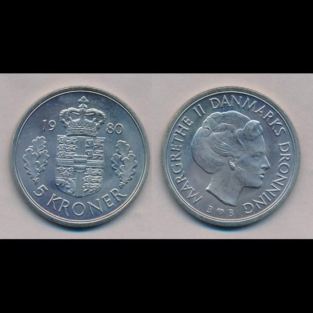 1980, 5 kroner, 0,