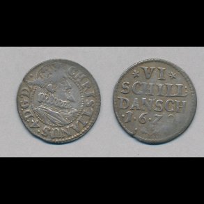 1629, Christian IV, 6 skilling, 140 B,