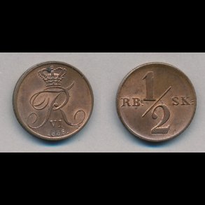 1838, Frederik VI,  skilling, 