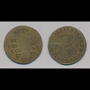 1757, Norge,  specie, 1 / 1+, FALSK,