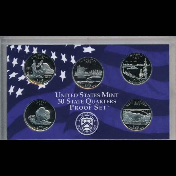 2005, USA, quarter mintst, cuni, inklusiv samlerst, proof