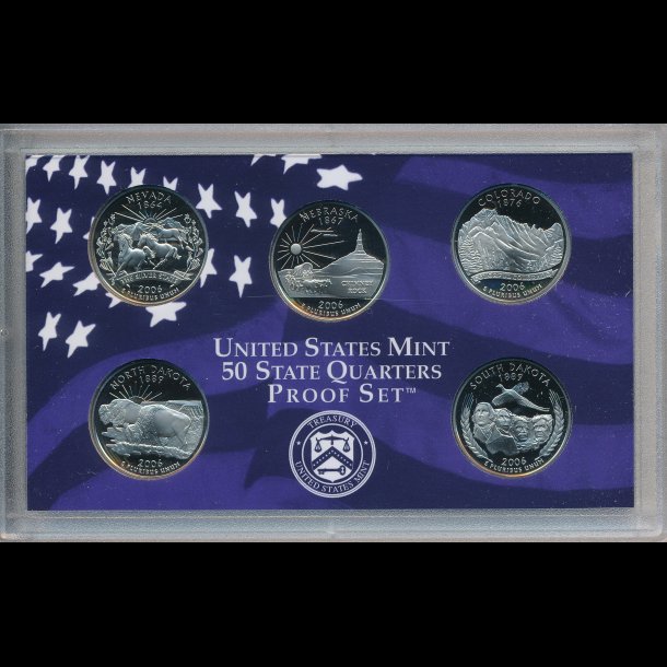 2006, USA, quarter mintst, cuni, inklusiv samlerst, proof