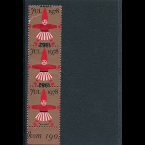 1982 p 1978, Garnnisser, 3-stribe, med omvendt overtryk,