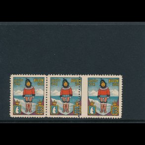 1921, Grnlnderinde i nationaldragt, 3. mrke med forskubbet takning,