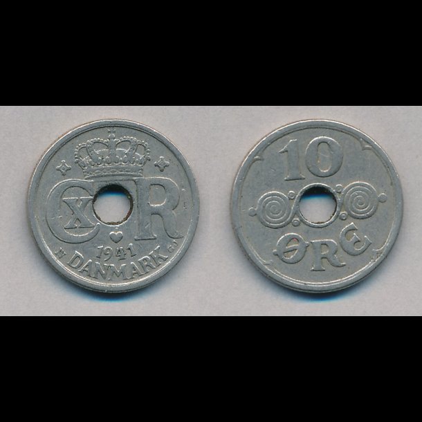 1941, 10 re, nikkel, 1+/1
