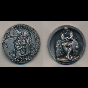 1993, Flugten over sundet 1943 - 1993, Holger Danske, 50 �rs medalje, original �ske,