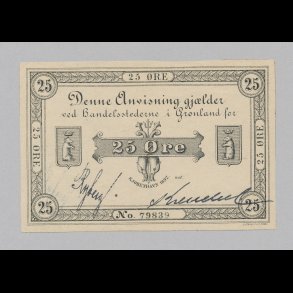 1892, Grnland, 25 re, Sieg 46 2b,