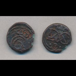 Uden �r, Trankebar, Christian VI, 2 kas, kobber, S56,