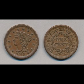 1849, USA, 1 cent, 01,