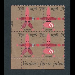 1978, Garnnisser, 4-blok med fejltryk,