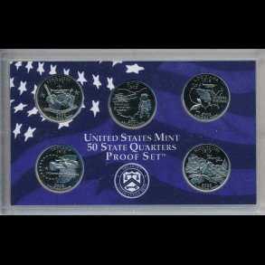 2002, USA, quarter s�t, cuni, proof set,
