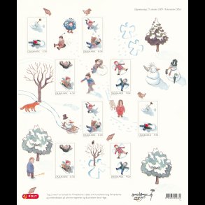 Temaark, 12 forskellige ark, AFA ca 1.100,-kr, **, lbnr 1,