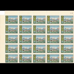 1923, F�ringb�d med f�r�ske fjelde i baggrunden, 2- delt helark, nr 23,