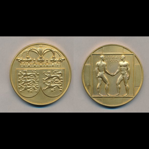 1864 - 1920, Genforeningen, medalje, MESSING,