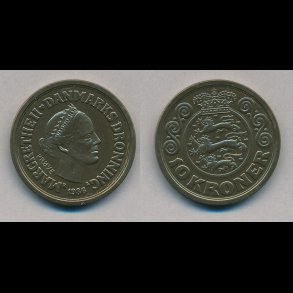 GP 36, prvemnt 1986, 10 kroner, M, mrk patina, NEDSAT fra 950,-kr