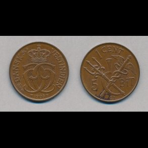 1905, Dansk Vest Indien, 1 cent / 5 bit, 01,