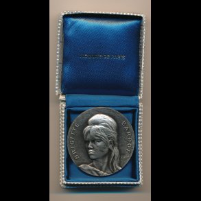 Birgitte Bardot, Frankrig, s�lv medalje, 41 mm, 35,83 g