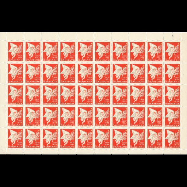 1933, Engel med juletr, helark, foldet, nr 1, let foldet,