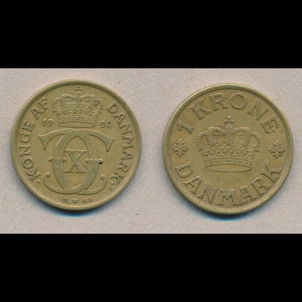 1940, Christian X, 1 krone, 1(+)