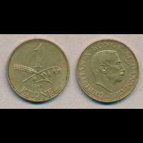 1943, 1 krone, 1(+),