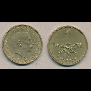 1945, 1 krone, 1(+)